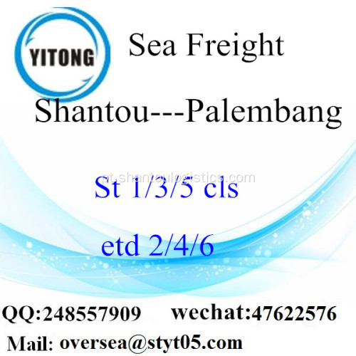 Consolidação de LCL Shantou Porto de Palembang